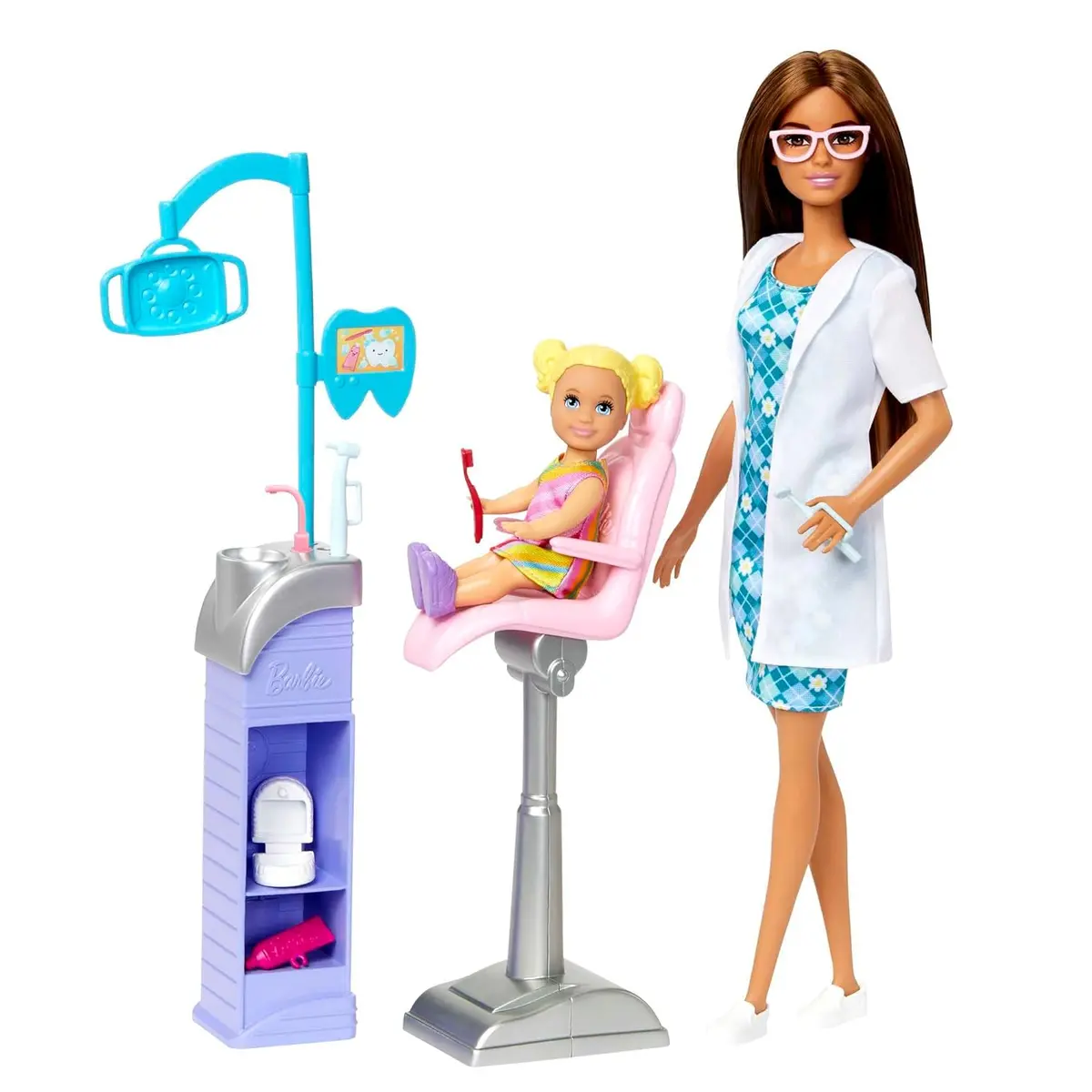 Barbie Careers Brown Hair Dentist Doll And Playset With Accessories Medical Doctor Set For Kids Ages 3+ 1