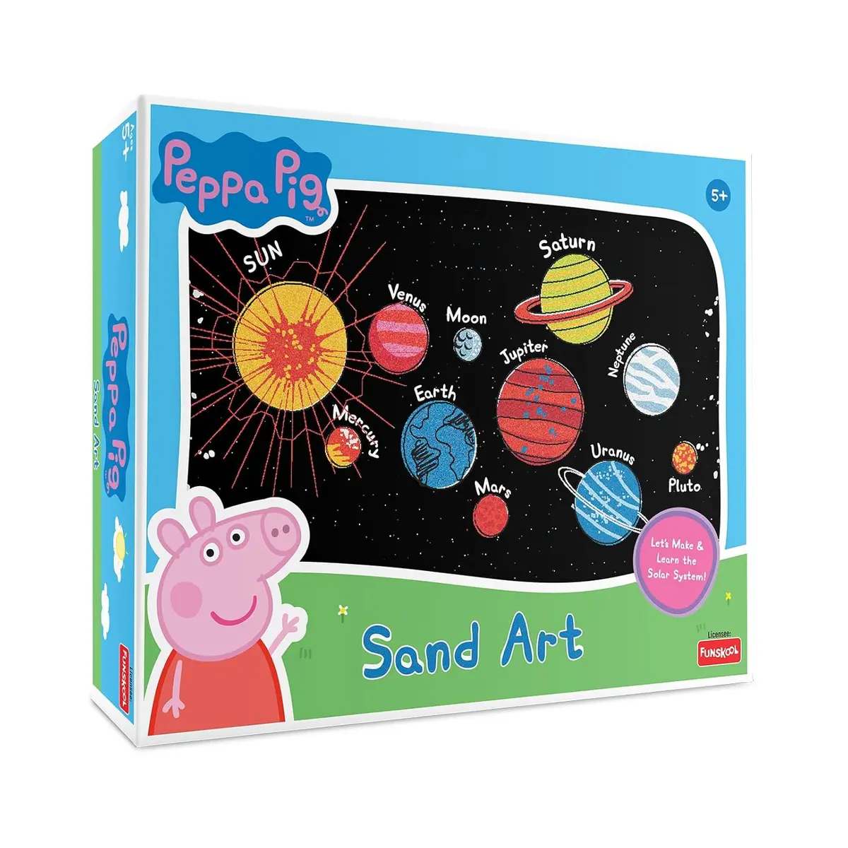 Funskool Handycrafts Peppa Pig Sand Art Diy Kit Learn The Solar System For Ages 5+ 1