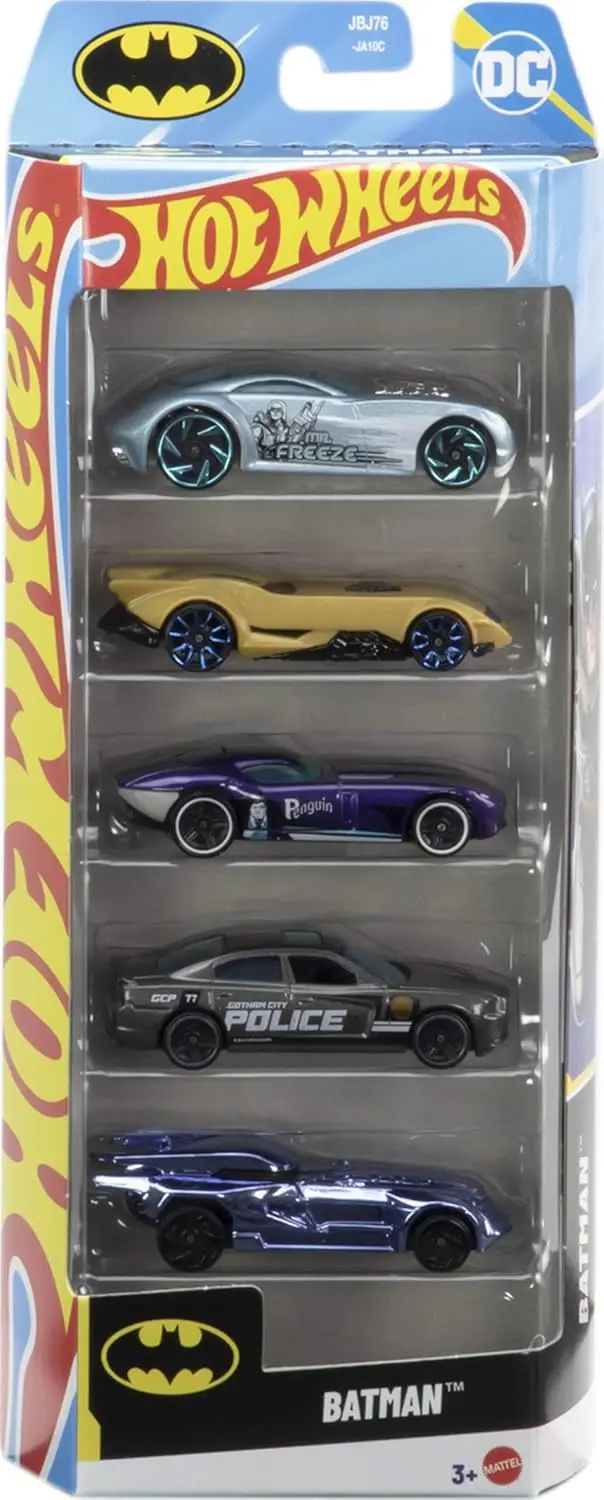 Hot Wheels 5 Car Gift Pack - Batman 2025 Pack Of 5 For Kids & Collectors 1