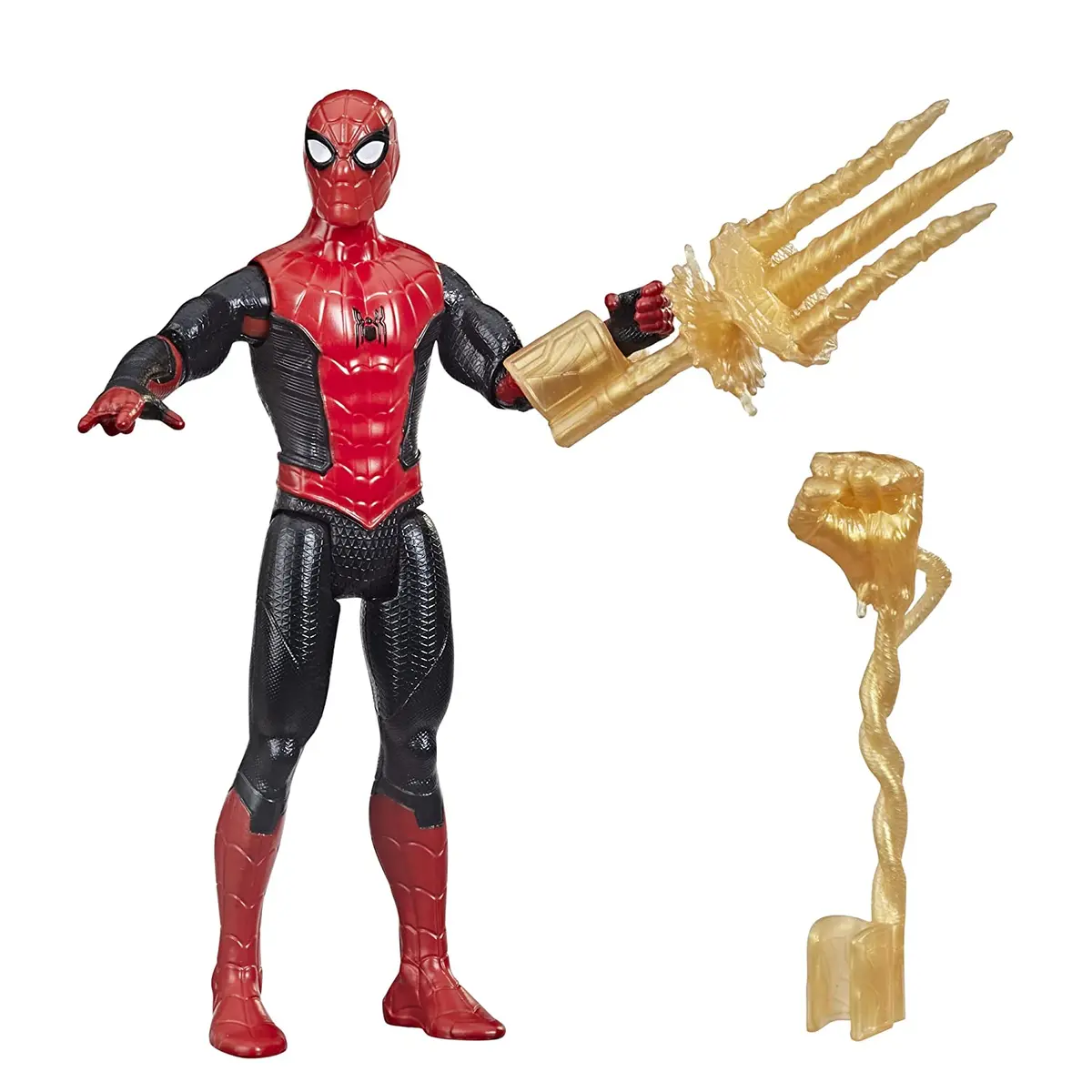 Marvel Spider-Man No Way Home Mystery Web Gear Upgraded Black And Red Suit Spider-Man Action Figure For Kids Ages 4 And Up 1