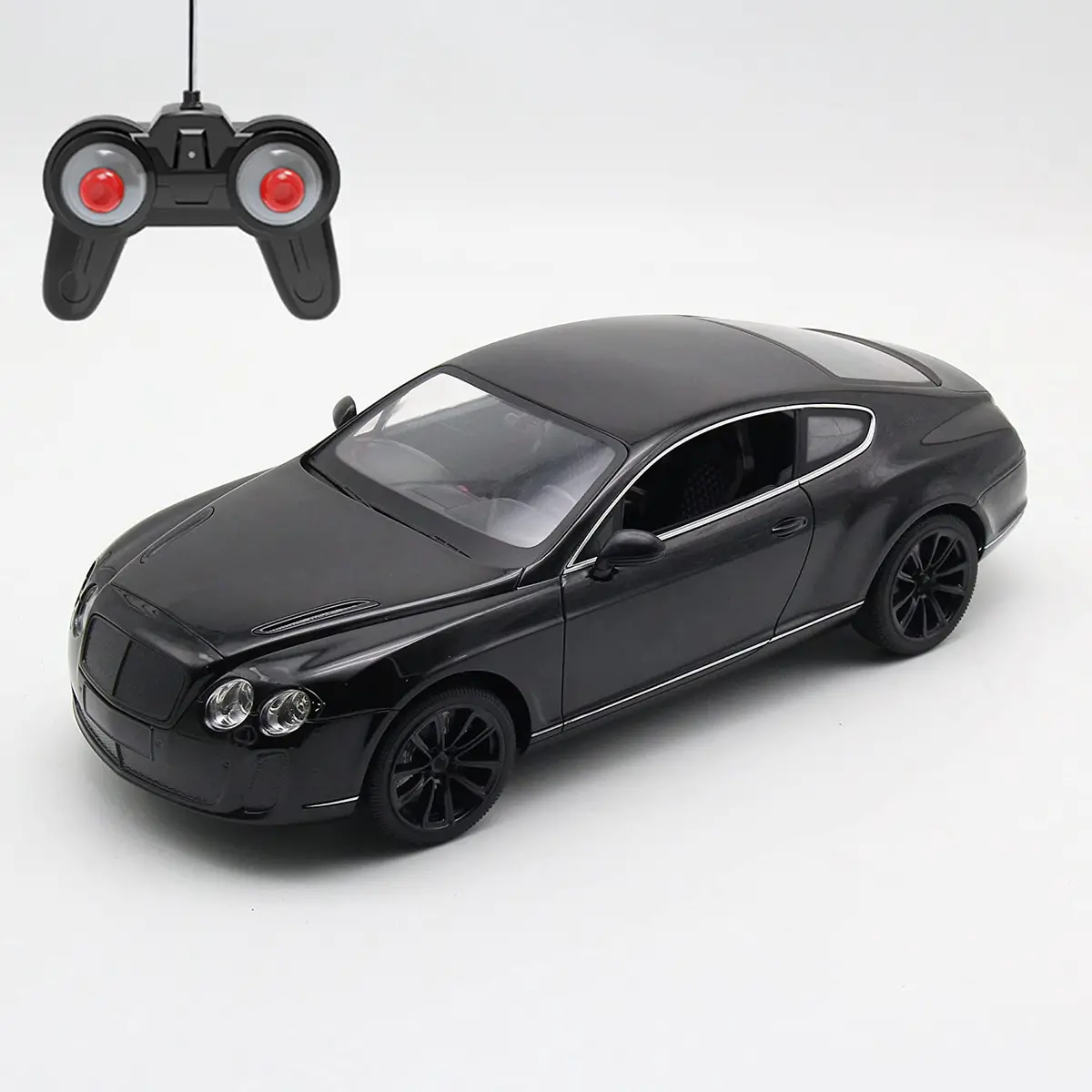 Playzu R/C 1:24 Scale Grand Tourer Vehicle, Black - Remote Control Car For Kids Ages 6+ 1