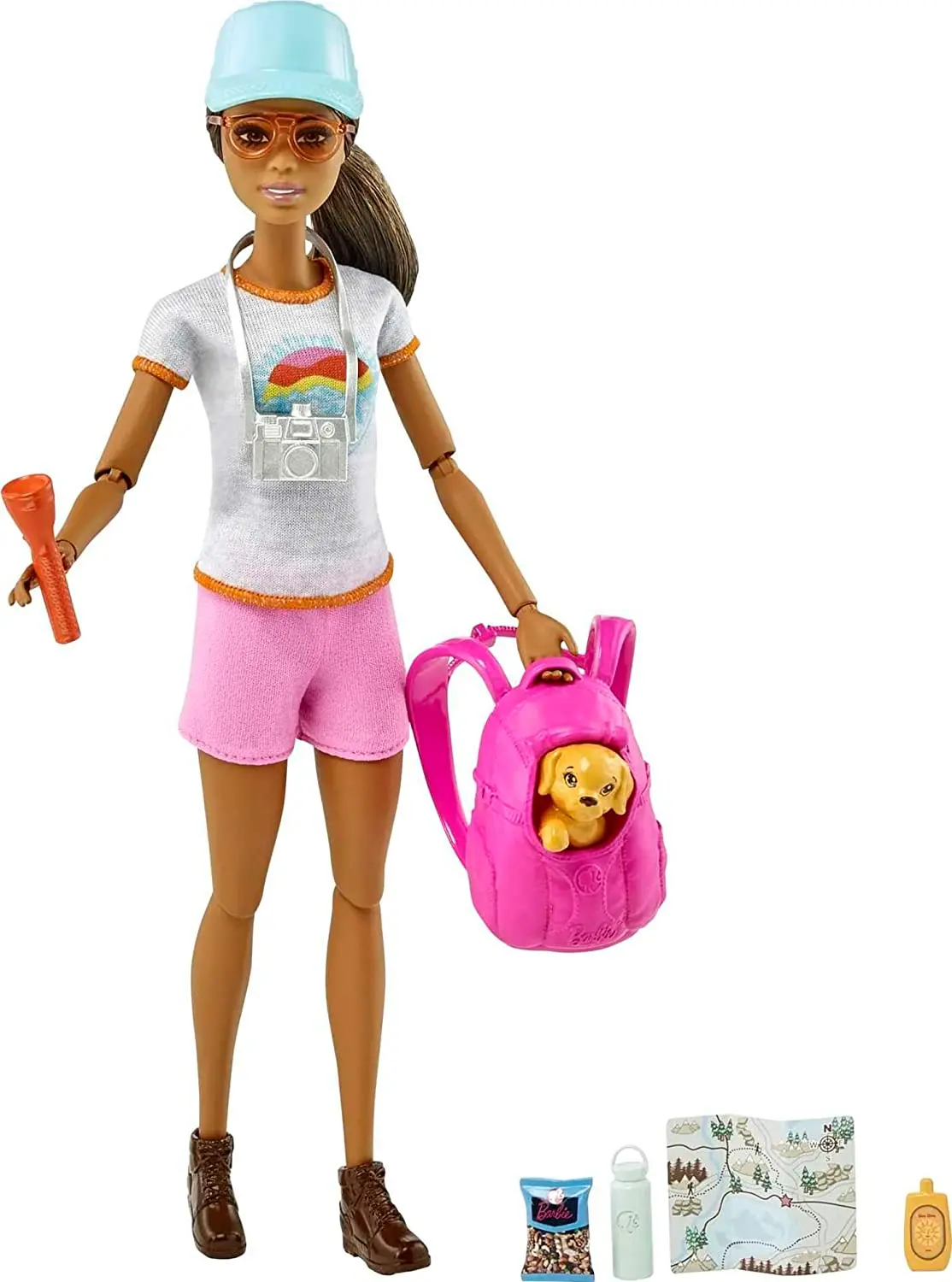 Barbie Wellness Doll Playset With Brunette Doll With Puppy, Barbie Sets, Hiking Day, Self-Care Series, Backpack Pet Carrier, Camera And More For Kids Ages 3+ 1