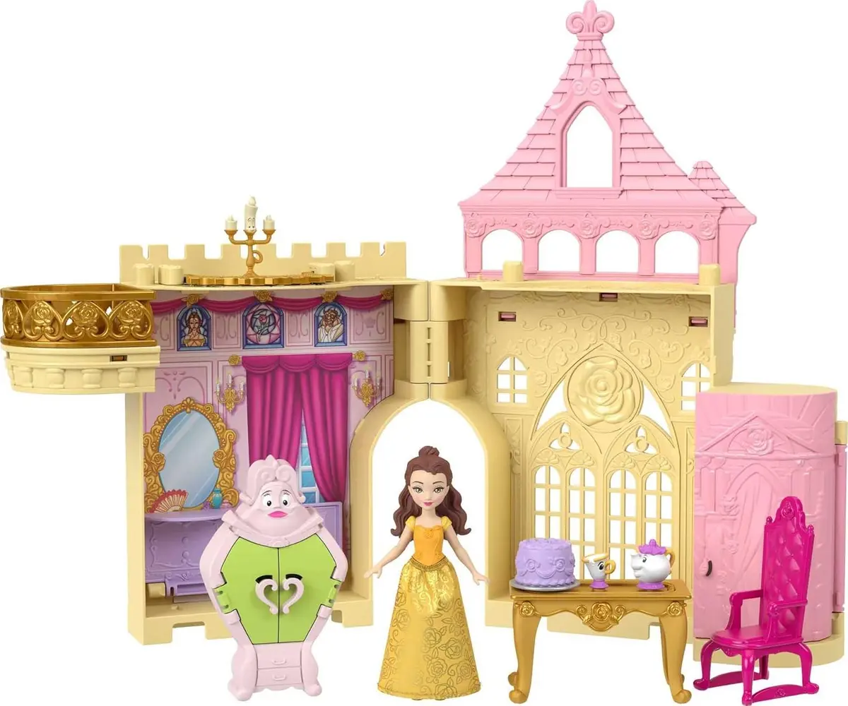Disney Princess Belle's Stacking Castle With Small Doll & Acessories , Inspired By The Disney Movie 1