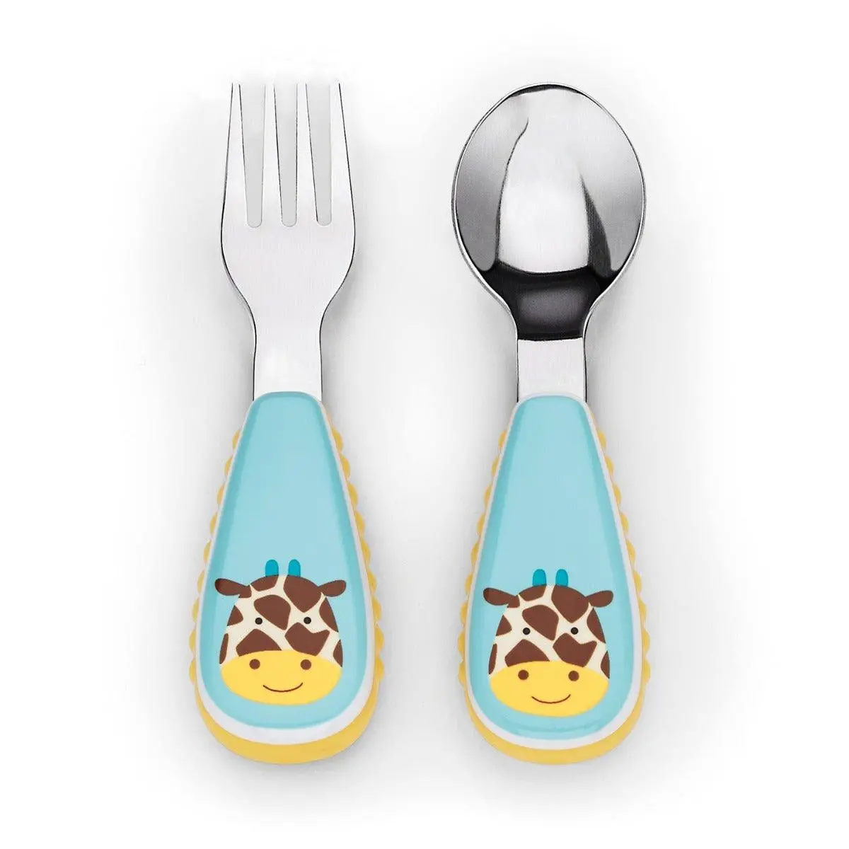 Skip Hop Zoo Utensils Fork & Spoon Giraffe - Weaning Accessory For Ages 0-3 Years 1