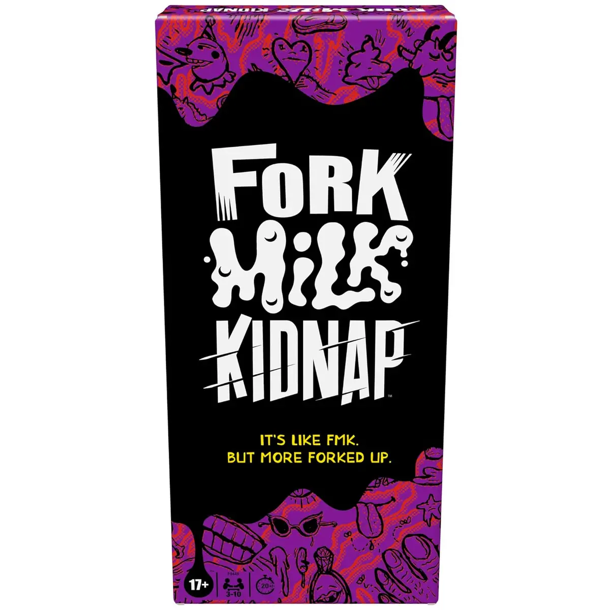 Hasbro Gaming Fork Milk Kidnap Adult Party Game Of Questionable Choices For Ages 17+ 1