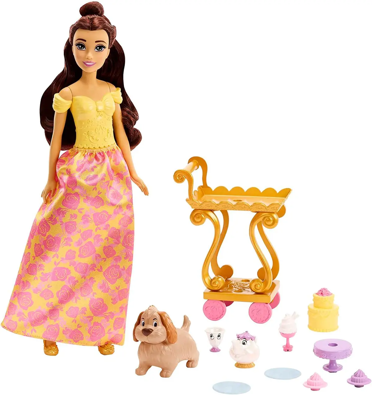 Disney Princess Belle Tea Time Fashion Doll & Playset For Kids Ages 3+ 1