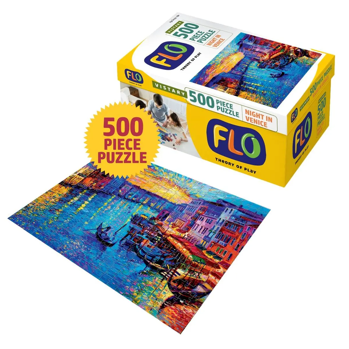 Flo Toys Magic Night In Venice 500 Pieces Jigsaw Puzzle Toys For Kids Ages 10+ 1
