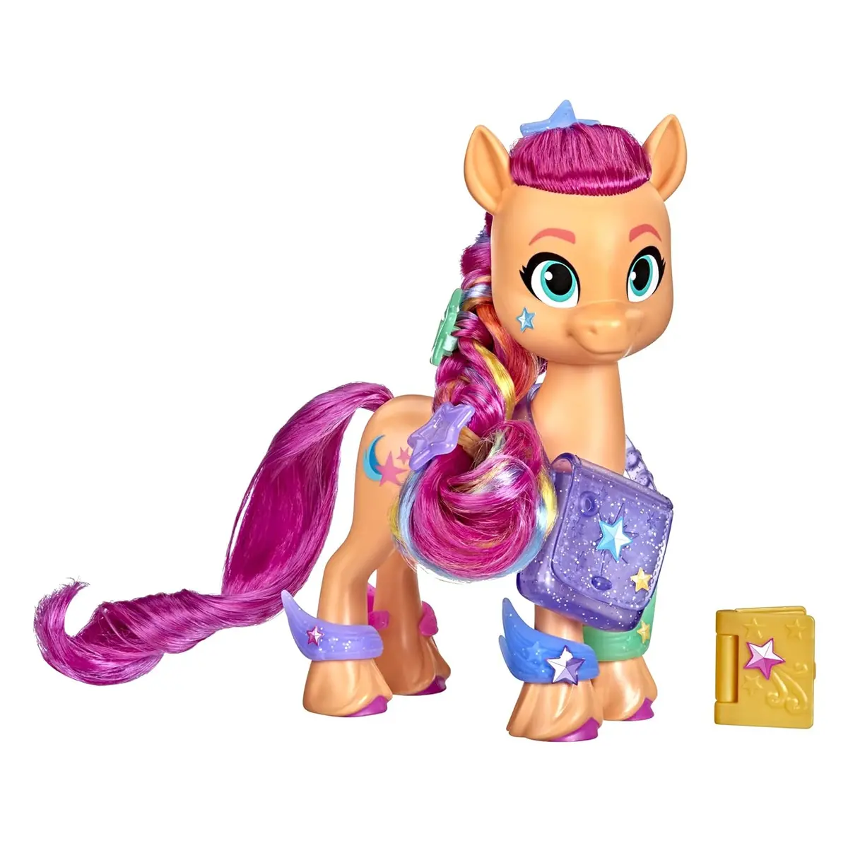 My Little Pony A New Generation Rainbow Reveal Sunny Starscout - 6-Inch Orange Pony Toy With Surprise Rainbow Braid And 17 Accessories 1