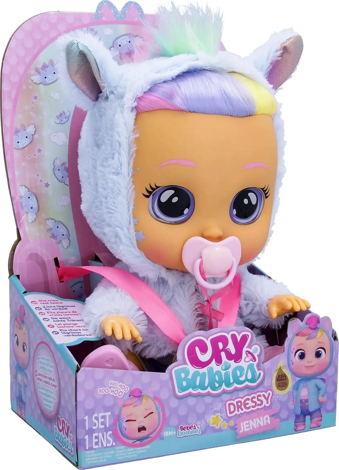 Cry Babies 12'' Dressy Jenna Doll With Tears And Sounds Feature For Baby And Toddlers Ages 18 Months And Up 1