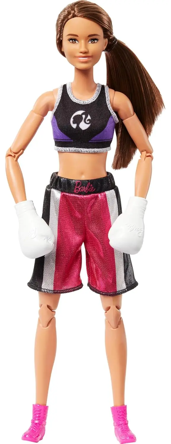 Barbie Made To Move Career Boxer Player Doll With Uniform And Boxing Gloves For Kids Ages 3 Years And Up 1
