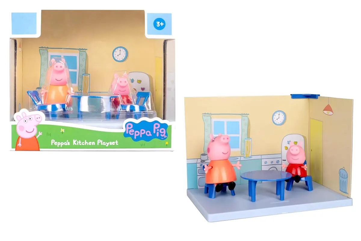 Peppa Pig Kitchen Themed Preschool Toy With Mummy Pig, Includes 2 Poseable Figures, Accessories And Scene Cards, For Girls And Boys Ages 3 And Up 1