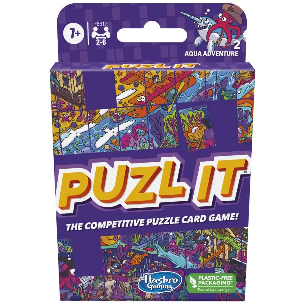 Hasbro Gaming Puzl It Aqua Adventure Competitive Puzzle Card Game For Ages 7 And Up 1