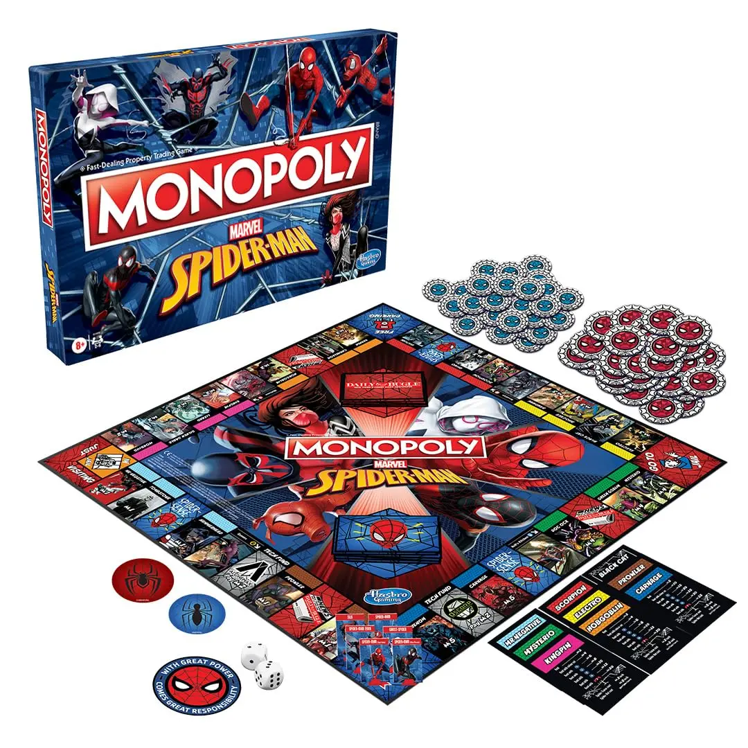 Monopoly Spider-Man Edition Board Game | Monopoly Game For Spider-Man Fans | Ages 8 And Up 1
