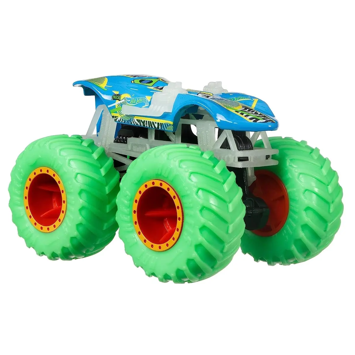 Hot Wheels Glow In The Dark 1:64 Scale Twin Mill Monster Truck For Ages 3+ 2