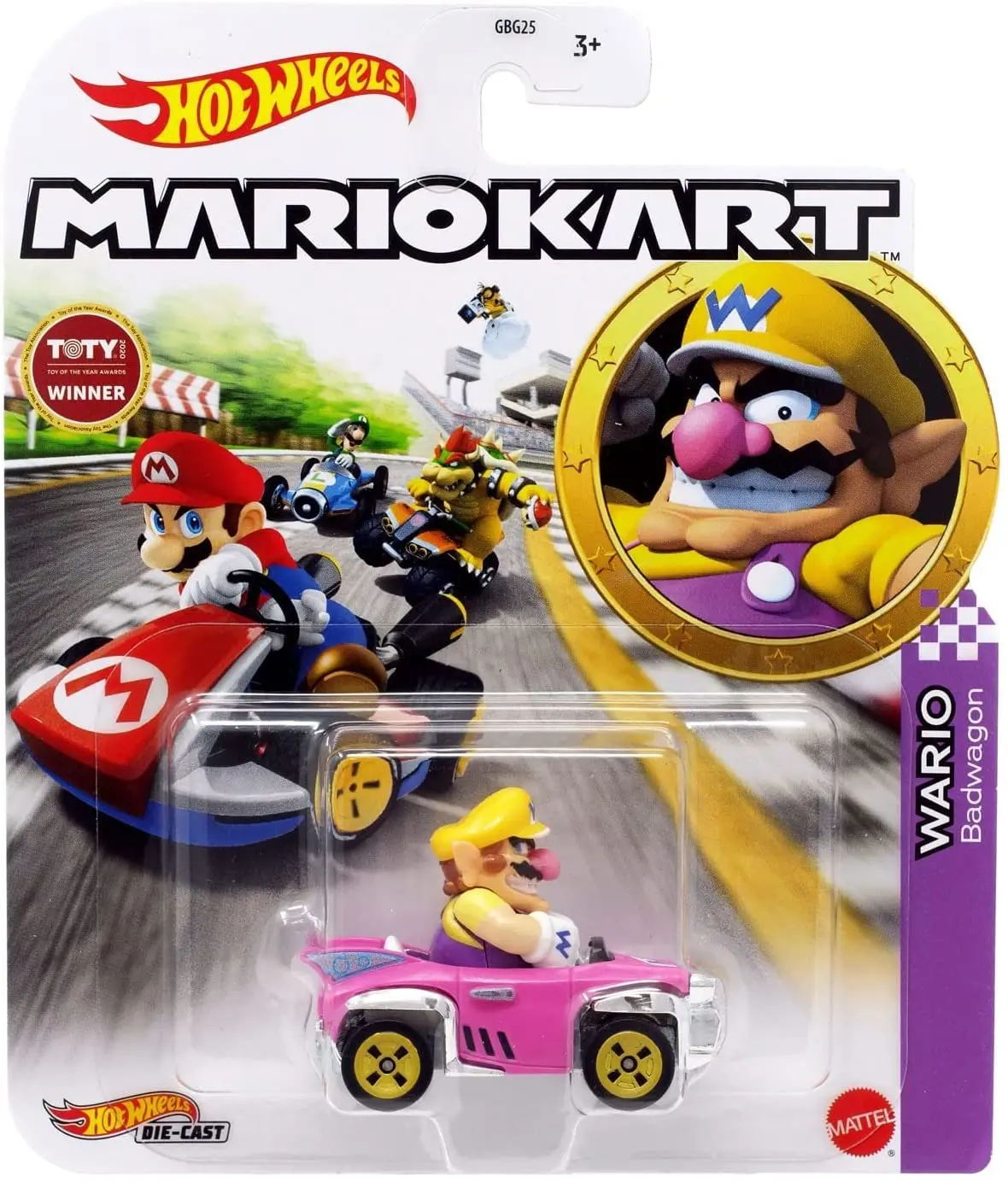 Hot Wheels Circuit Special Mariokart Series Wario 1:64 Scale Diecast Vehicle For Kids & Collectors 1