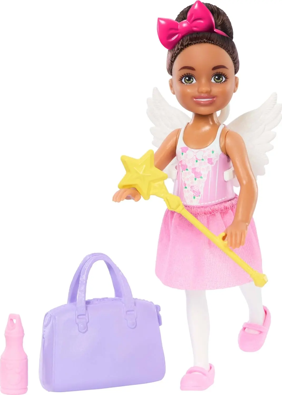 Barbie Toys, Chelsea Doll & Accessories Ballerina Set, Career Brunette Small Doll With 5 Dance-Themed Pieces Including Swan Wings 1