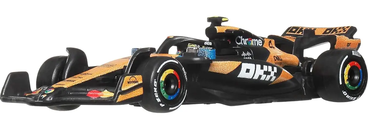 Hot Wheels Race Team Mclaren F1 Team (#4) 1:64 Scale Premium Die-Cast Formula 1 Collectible Toy Race Car With Real Riders Tires & Metal/Metal Body & Chassis For Collectors 2