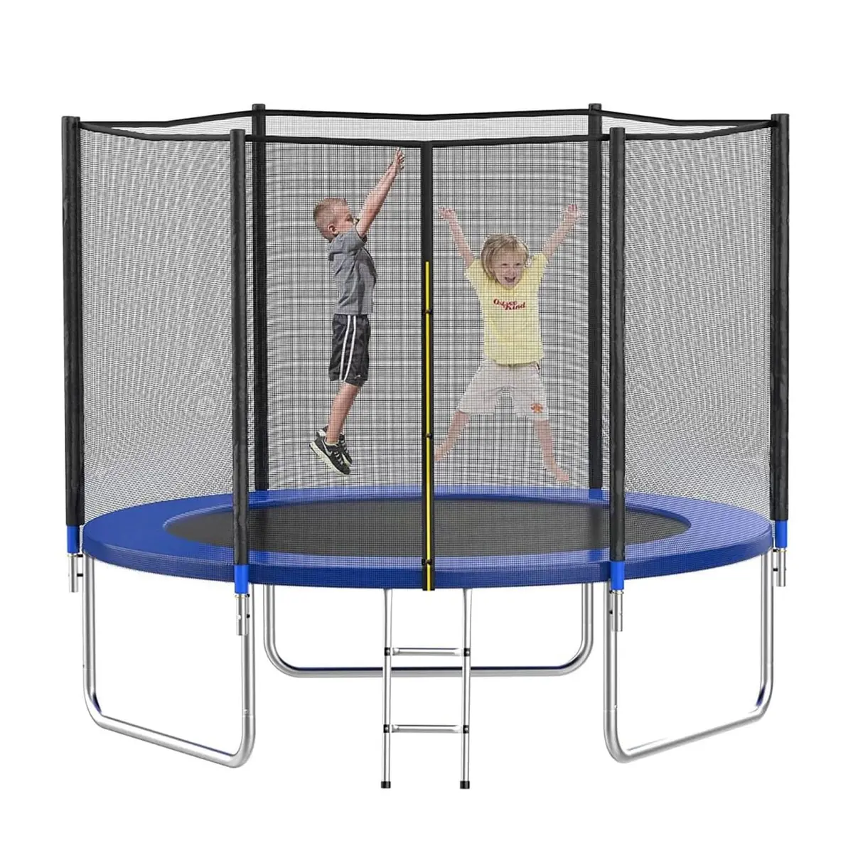 Reznor 6 Feet Trampoline With Enclosure Safety Net & Jumping Pad For Children Kids & Adults, Multicolor 1