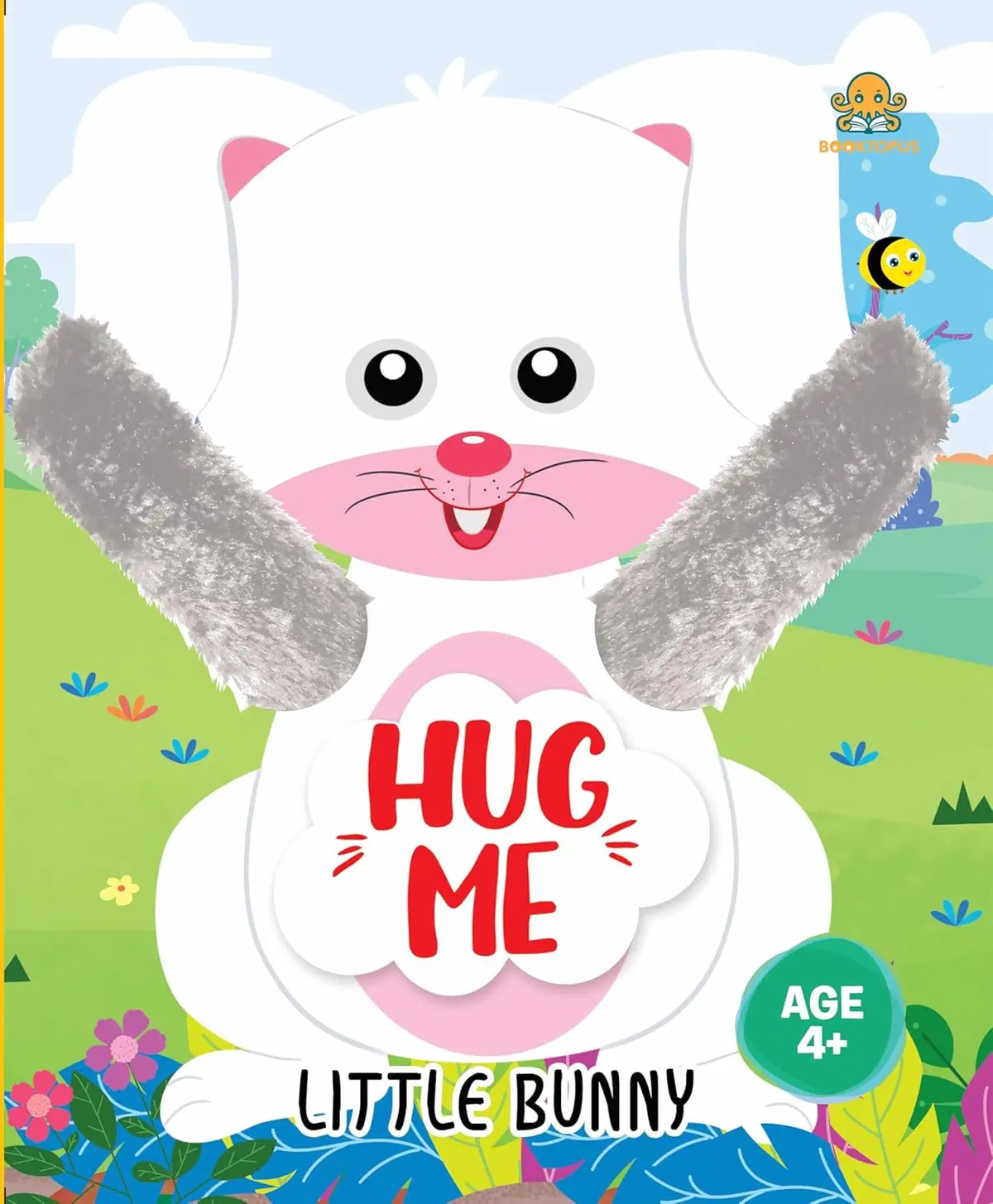 Booktopus Hug Me Hand Puppet Board Book - Little Bunny Interactive Bedtime Story With Soft Arms - Early Learning Books For Kids 4+ 1