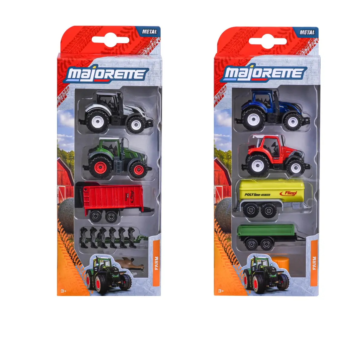 Majorette Farm 5 Pack Set - Metal Tractor Toy With Trailer Accessories & Moving Parts For Kids & Collectors, Styles & Design May Vary - Only 1 Pack Included 1