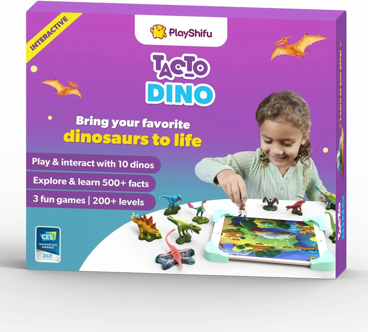 Playshifu Tacto Dinos - Interactive Stem Dino Story Based Toy For Kids Ages 3 Years & Up (Tablet Not Included) 1