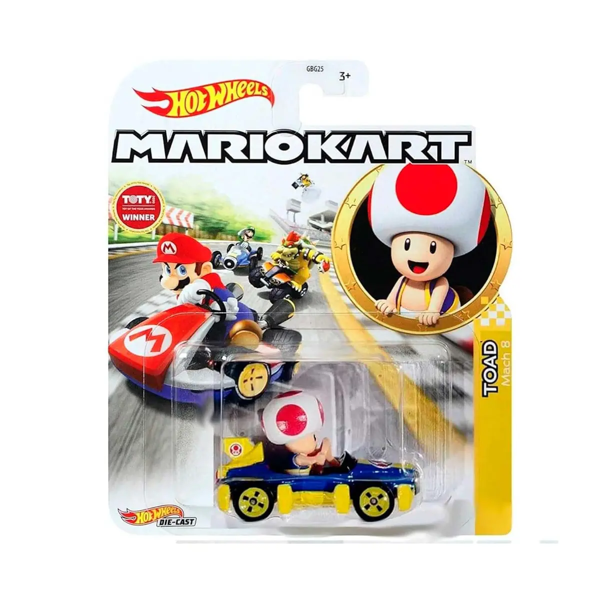 Hot Wheels Circuit Special Mariokart Series Toad 1:64 Scale Diecast Vehicle For Kids & Collectors 1