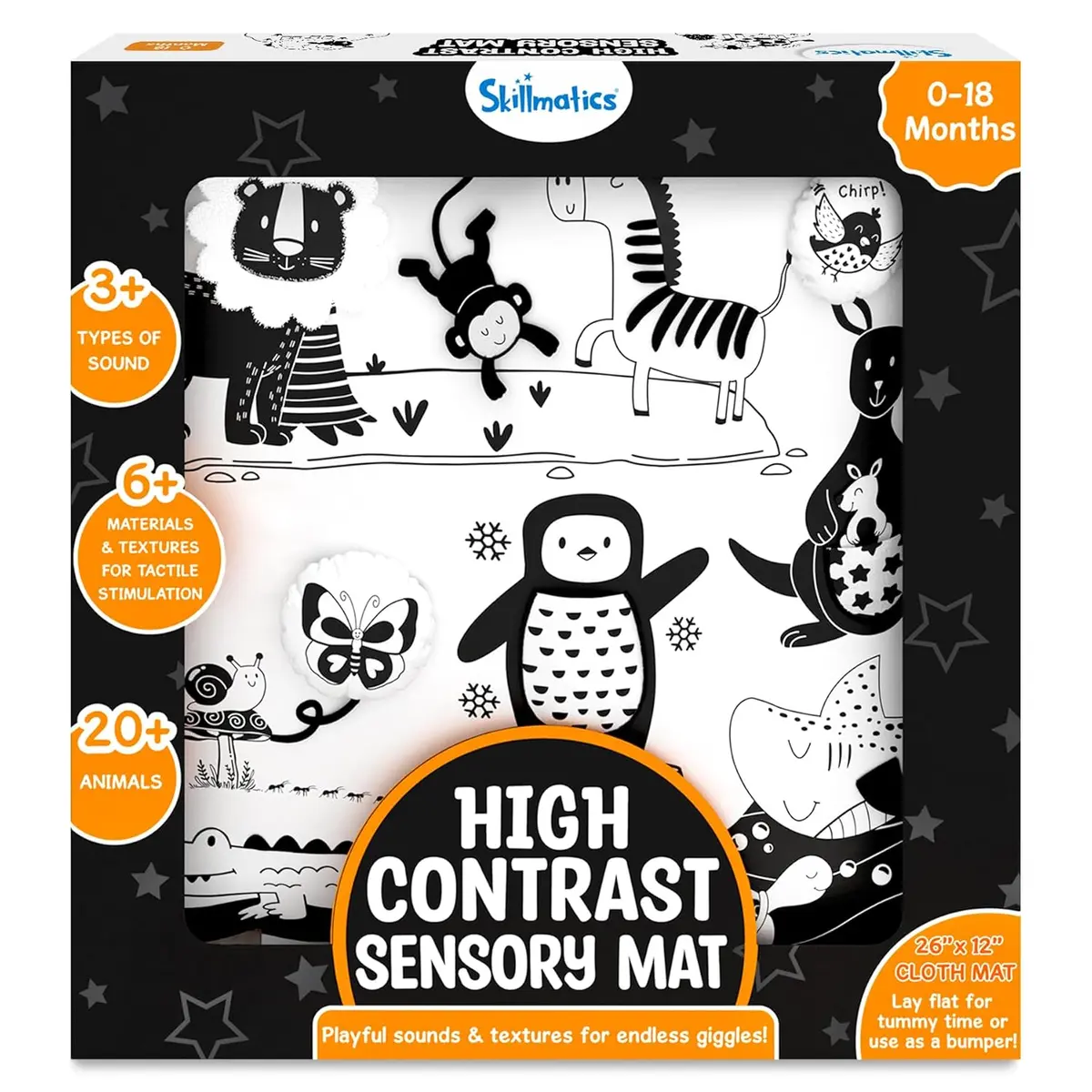 Skillmatics High Contrast Sensory Cloth Mat For Toddlers 1