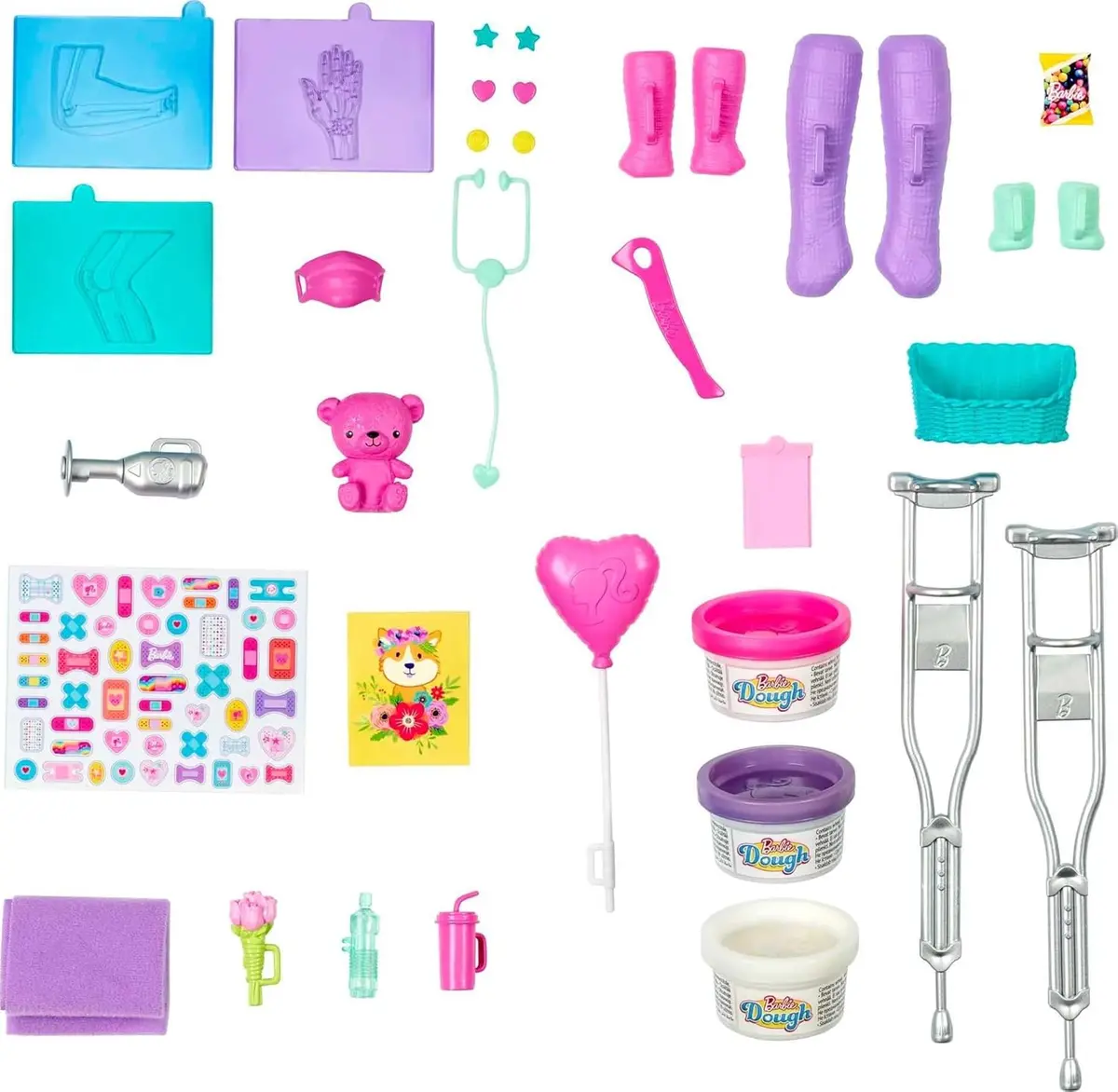 Barbie Careers Medical Fast Cast Clinic With Brunette Doctor Fashion Doll, Furniture & 30+ Accessories For Kids Ages 3+ 2