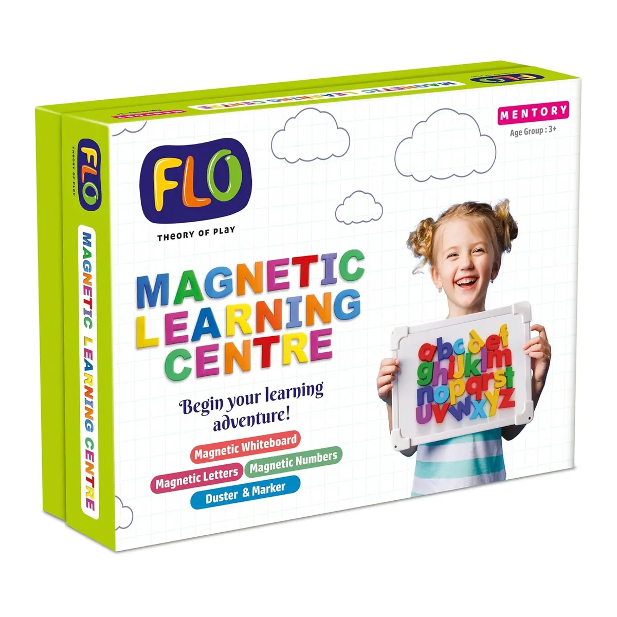 Flo Toys Magnetic Alphabets For Kids Learning And Number Brain Game Activity With Board,For Kids Ages 3+ 1