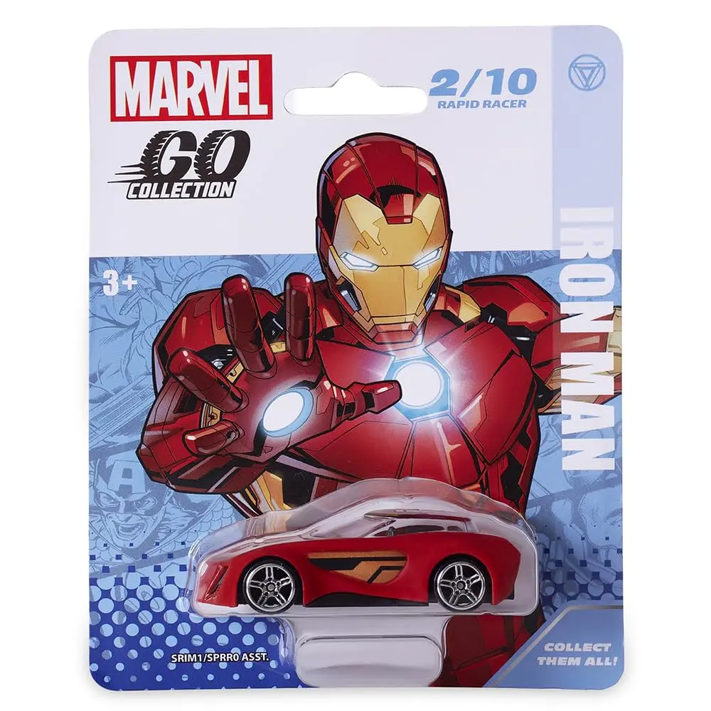 Marvel Go 1:64 Diecast Iron Man Rapid Racer Toy Car For Collection For Ages 3 Years And Up 1