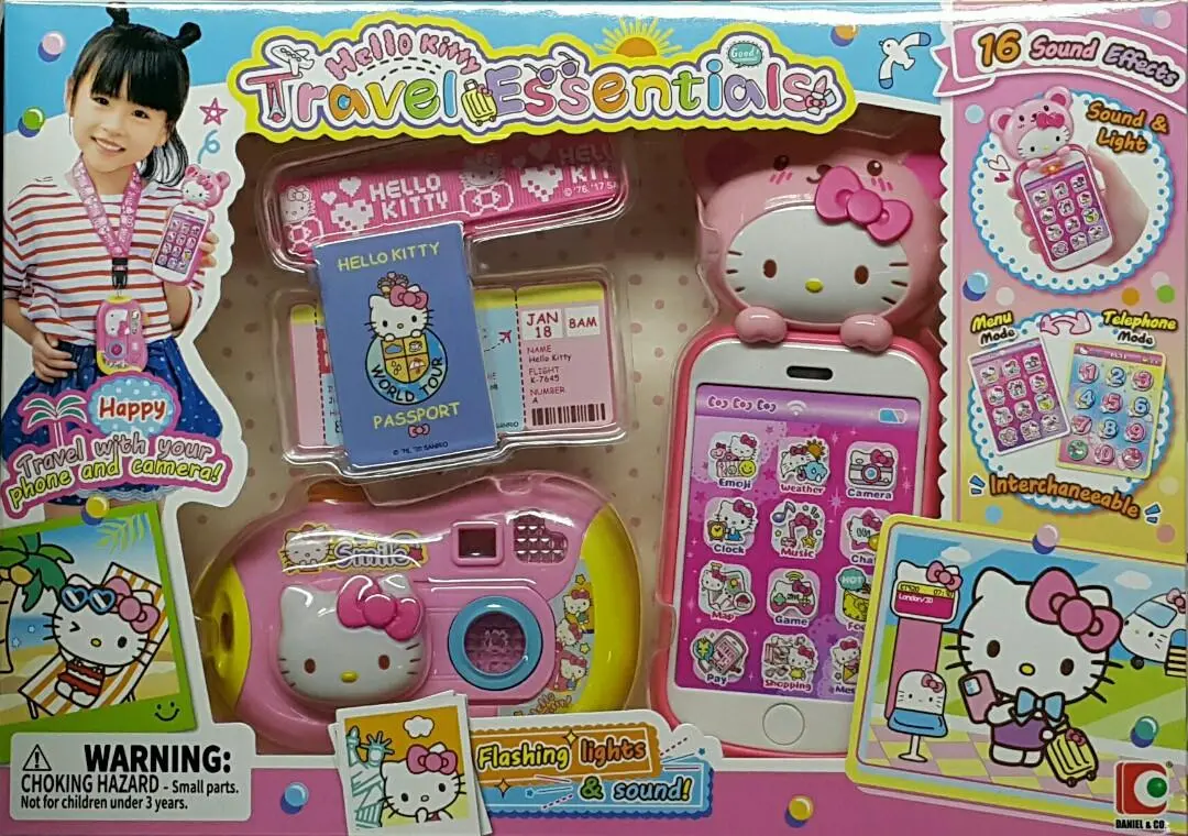 Daniel & Co. 14178 吉蒂貓 旅行必備品 相機 手機 套裝 Kt-50136 Hello Kitty Travel Essentials Camera Smart Phone Set (Piu-40E) 存 Epc-2300-40 1