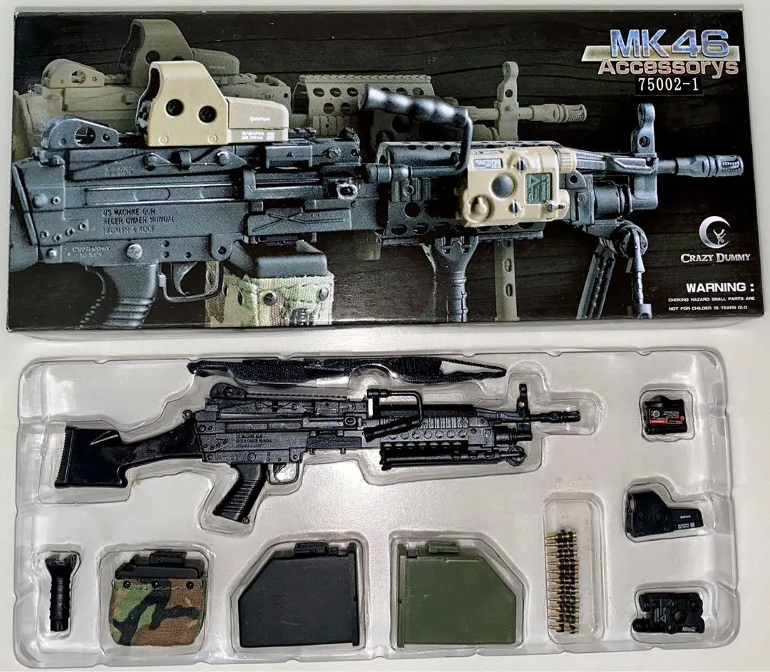 15Cm 長 Crazy Dummy Mk46 Accessory 75002-1 Mod-1 Fix Rifle Stock 黑 1/6 Gun 全新開封品（Piu-150） 1