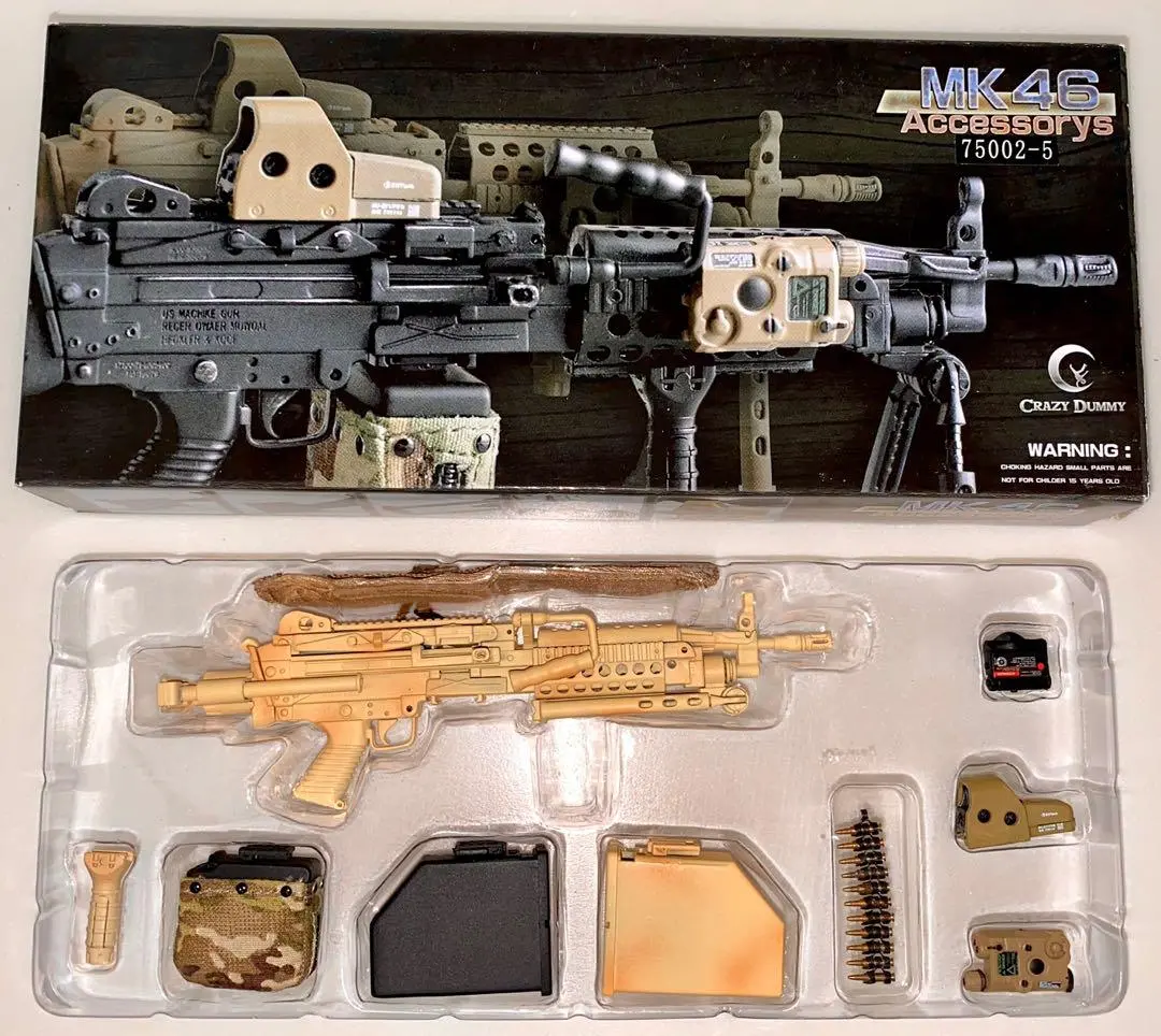 13Cm 長 Crazy Dummy Mk46 Accessory 75002-5 Mod-1 Para Stock 沙色 1/6 Rifle Gun 全新開封品（Piu-150） 1
