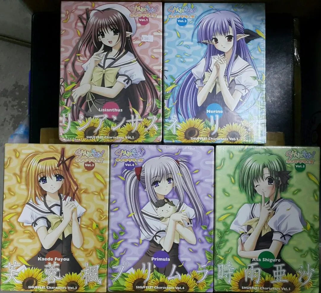 Kadokawa 90077 Shuffle! 人物 利希安瑟絲 奈莉奈 芙蓉楓 普莉姆拉 時雨亞沙 套裝 Shuffle! Characters Lisianthus Nerine Kaede Fuyou Primula Asa Shigure Set (Buy-Mc) L 1