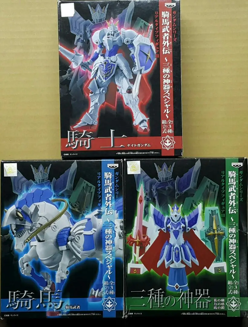 Banpresto 45950 高達系列 騎馬武者外傳 三種特製之神器 騎士高達 騎馬武者 炎之剣 力之盾 霞之鎧 套裝 Gundam Series Kiba Musha Gaiden Sanshuno Shinki Specials Real Type Figure Iii Knight Gundam Kiba Musha Flame Sword Shield Of Power Kasumi Armor Set (Buy-Spk) L 1