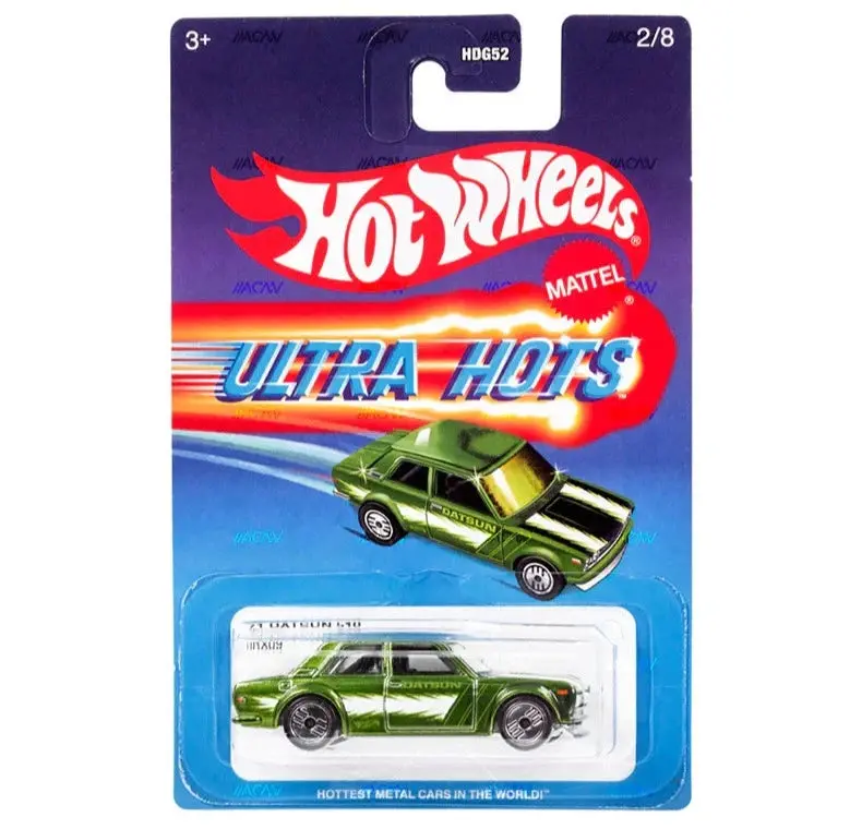 Hot Wheels Ultra Hots Retro 2024 Edition 1:64 Scale 71 Datsun 510 Die-Cast Vehicles With Full Front & Rear Decoration Vum Parts For Ages 3+ 1