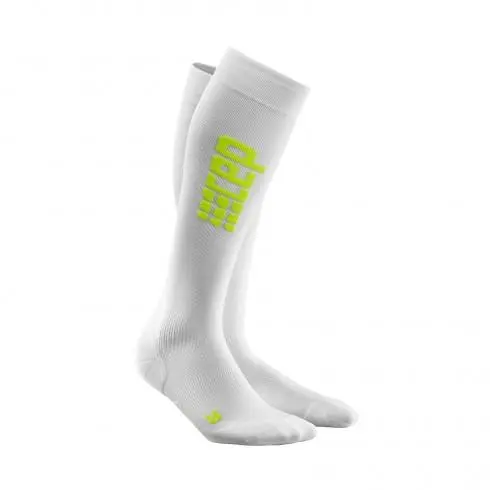 Cep Pro+ Run Ultralight Sock White/Green Woman 1