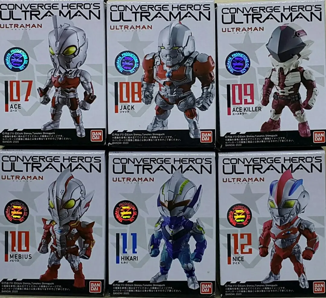 Bandai 50345 彙集之英雄 超人 超人ace 超人歷險記 超人積克 超人梅比斯 超人光明 超人耐斯 盒蛋套裝 Converge Hero's Ultraman Ultraman Ace Jack Ace Killer Mebius Hikari Nice Set (Epc-2429-66S) L 1
