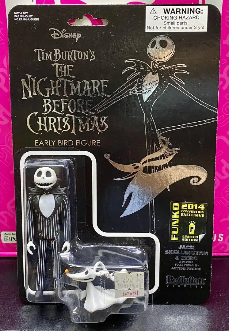 Funko X Super 7 Series 1 Disney Tim Burton’S The Nightmare Before Christmas 怪誕城 Jack Skellington & Zero 3-3/4” Fully Posable Reaction Figure (Piu-117) 1