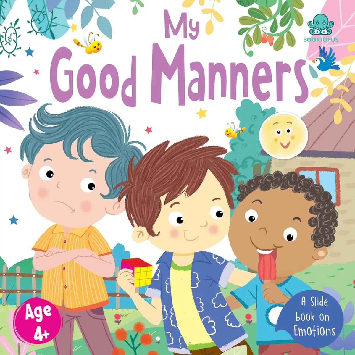 Booktopus Slide And Learn Board Book - My Good Manners Emotional Learning Book - Interactive Books For Kids 4+ 1