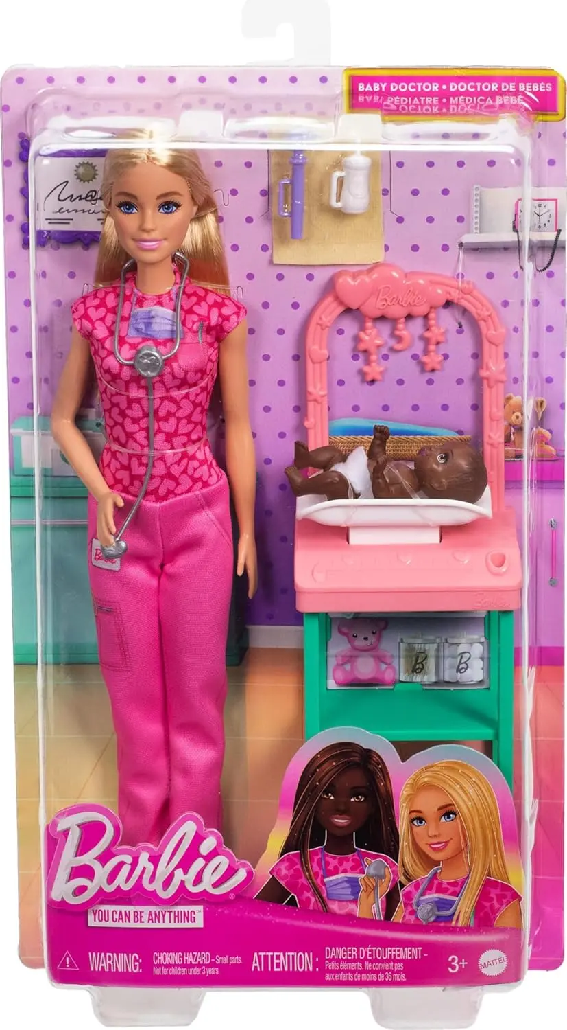 Barbie Baby Doctor Playset With Brunette Fashion Doll, 1 Baby Doll And Accessories For Kids Ages 3+ 2