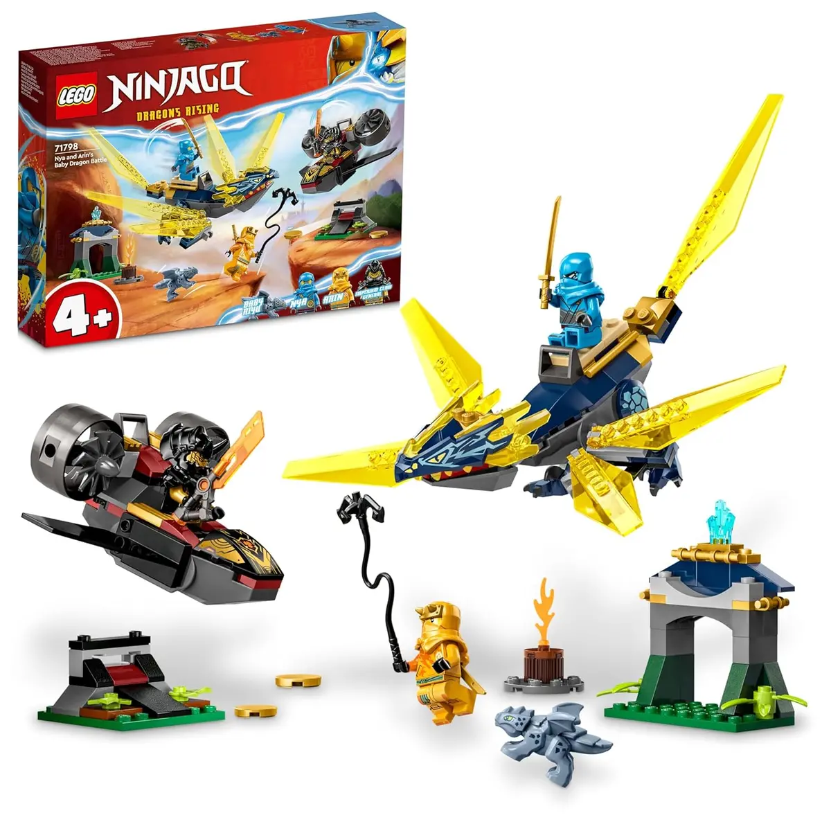 Lego Ninjago Nya And Arin's Baby Dragon Battle Building Kit For Ages 4+ 1