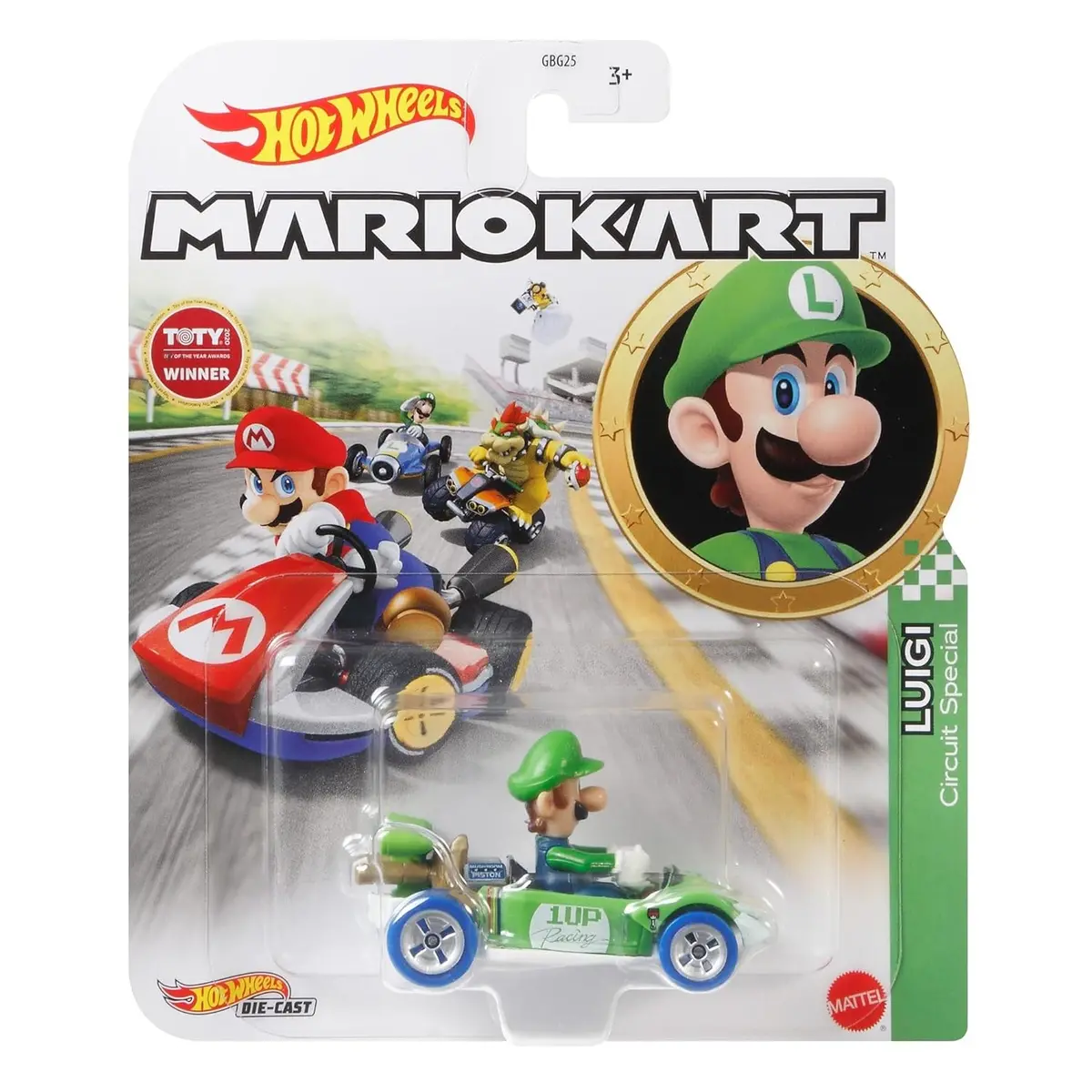 Hot Wheels Circuit Special Mariokart Series Luigi 1:64 Scale Diecast Vehicle For Kids & Collectors 1
