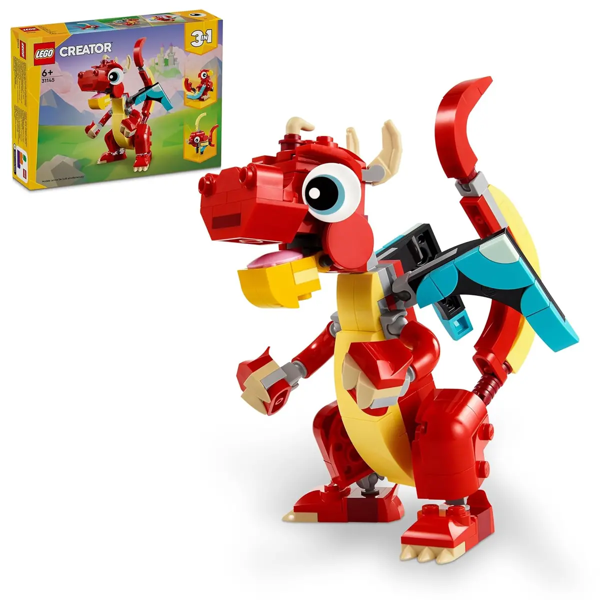 Lego Creator 3In1 Red Dragon Toy Set Building Kit For Ages 6+ 1