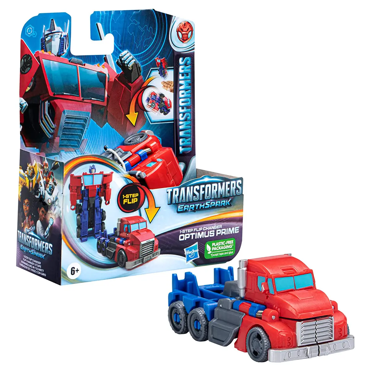 Transformers Earthspark 1-Step Flip Changer 4 Inch Optimus Prime Action Figure Ages 6 Years And Up 1