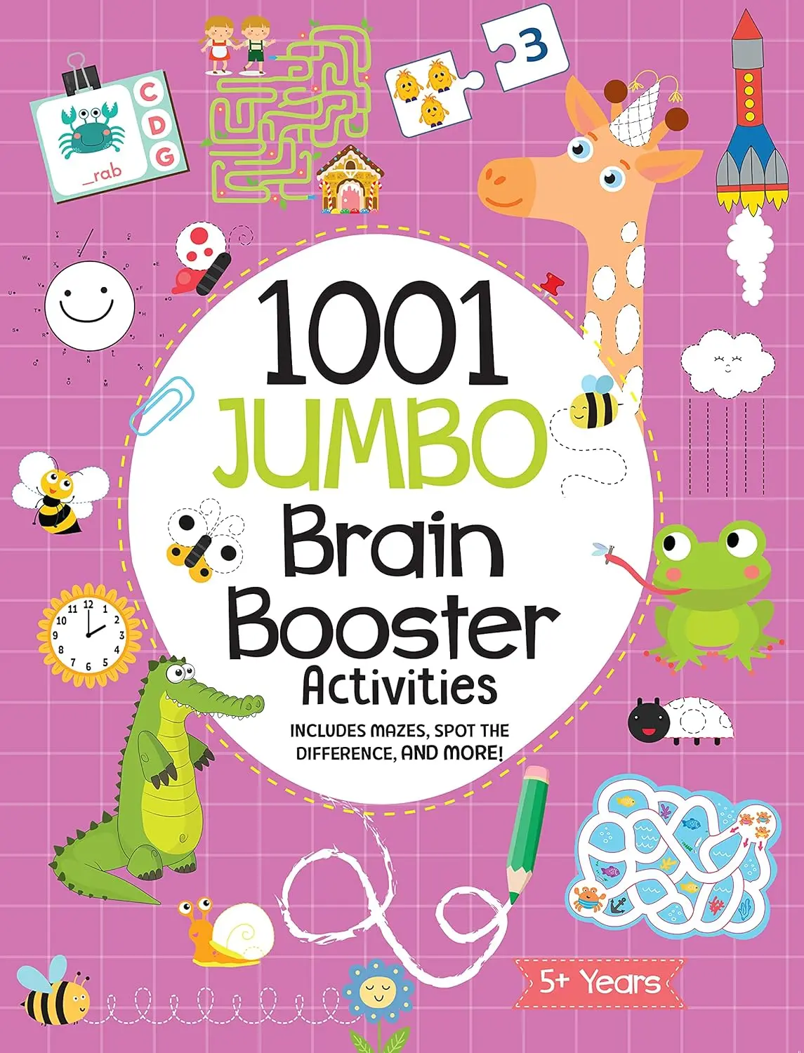 Pegasus 1001 Jumbo Brain Booster Activities For 5 To 8 Years Old Kids 1