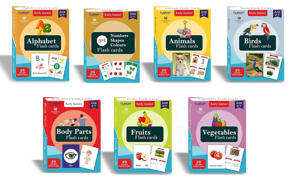 Clapjoy Combo Set To 7 Flash Card For Kids Of Age 2 Years And Above 1