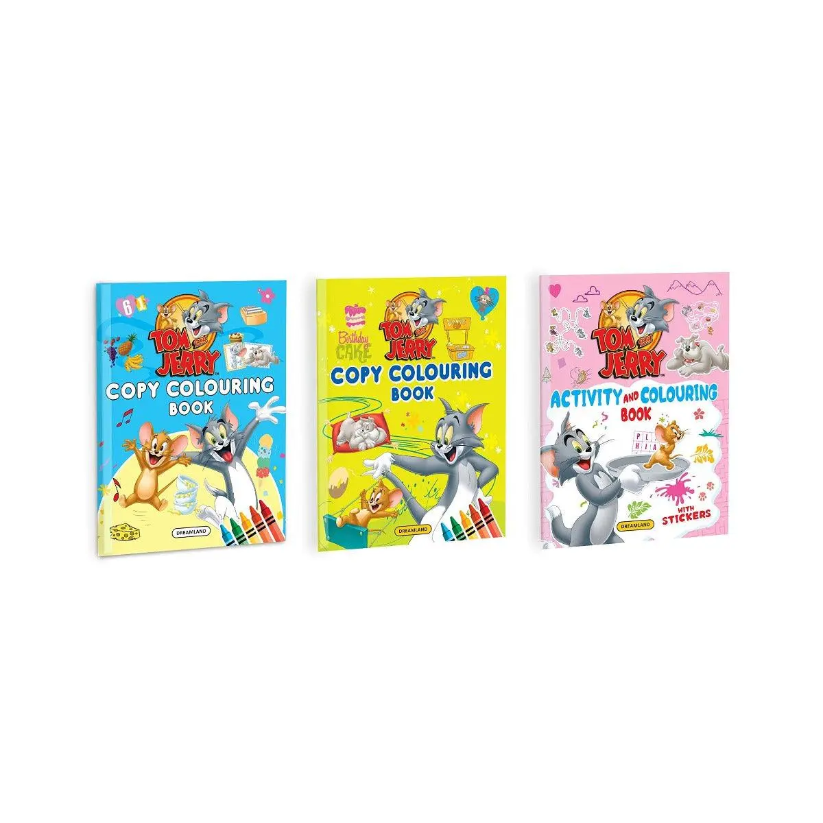 Dreamland Tom And Jerry Copy Colouring And Activity Books Pack - A Drawing Painting & Colouring Book For Kids - Pack Of 3 Books(English) 1