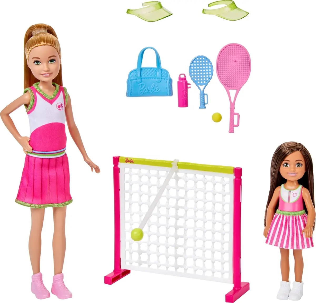 Barbie Stacie & Chelsea Tennis Playset With 2 Dolls & 5+ Accessories Including Net With Swinging Ball Feature 1