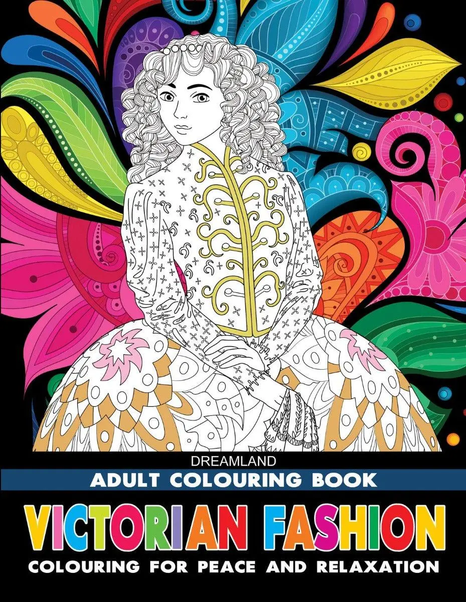 Dreamland Victorian Fashion Colouring Book - A Drawing Painting & Colouring Book For Adults (English) 1